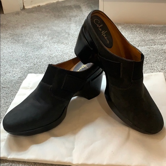 cole haan suede mules